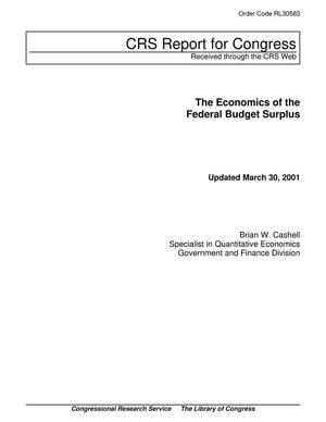 Primary view of object titled 'The Economics of the Federal Budget Surplus'.