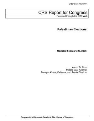 Primary view of object titled 'Palestinian Elections'.
