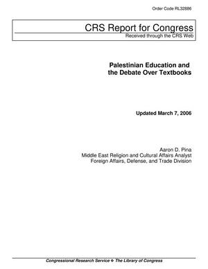 Primary view of object titled 'Palestinian Education and the Debate Over Textbooks'.