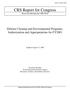 Primary view of Defense Cleanup and Environmental Programs: Authorization and Appropriations for FY2001