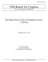 Report: The Federal Excise Tax on Telephone Service: A History