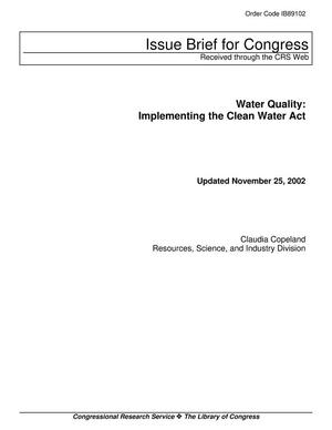 Primary view of object titled 'Water Quality: Implementing the Clean Water Act'.