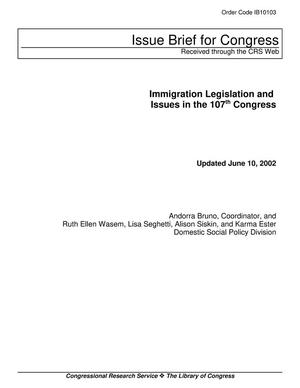 Primary view of object titled 'Immigration Legislation and Issues in the 107th Congress'.