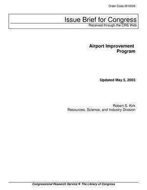 Primary view of object titled 'Airport Improvement Program'.