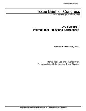 Primary view of object titled 'Drug Control: International Policy and Approaches'.