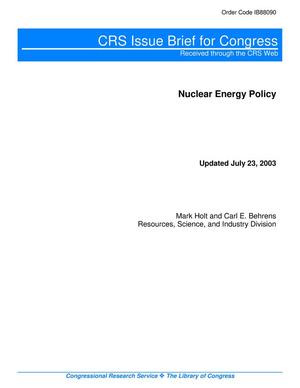 Primary view of object titled 'Nuclear Energy Policy'.