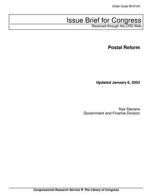 Primary view of object titled 'Postal Reform'.