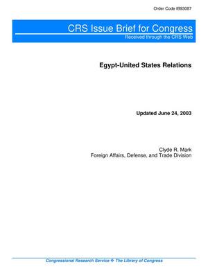 Primary view of object titled 'Egypt-United States Relations'.