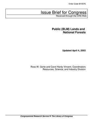 Primary view of object titled 'Public (BLM) Lands and National Forests'.