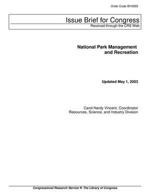 Primary view of object titled 'National Park Management and Recreation'.