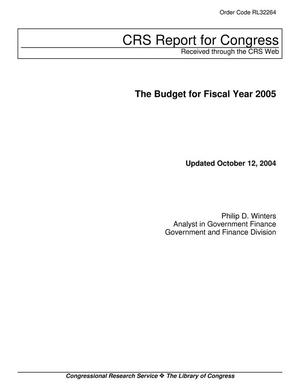 Primary view of object titled 'The Budget for Fiscal Year 2005'.