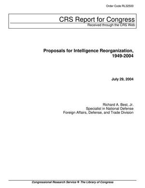 Primary view of object titled 'Proposals for Intelligence Reorganization, 1949-2004'.