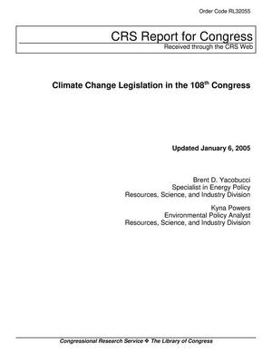Primary view of object titled 'Climate Change Legislation in the 108th Congress'.