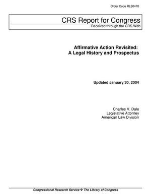 Primary view of object titled 'Affirmative Action Revisited: A Legal History and Prospectus'.