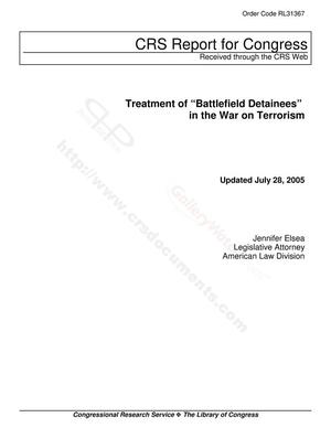Primary view of object titled 'Treatment of "Battlefield Detainees" in the War on Terrorism'.