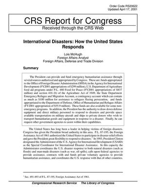 Primary view of object titled 'International Disasters: How the United States Responds'.