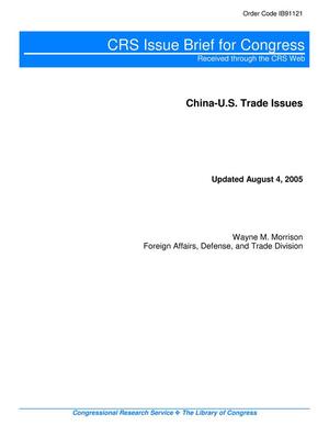 Primary view of object titled 'China-U.S. Trade Issues'.