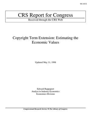 Primary view of object titled 'Copyright Term Extension: Estimating the Economic Values'.
