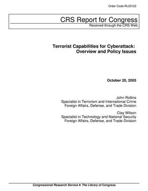 Primary view of object titled 'Terrorist Capabilities for Cyberattack: Overview and Policy Issues'.