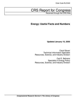 Primary view of object titled 'Energy: Useful Facts and Numbers'.