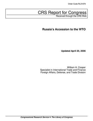 Primary view of object titled 'Russia's Accession to the WTO'.