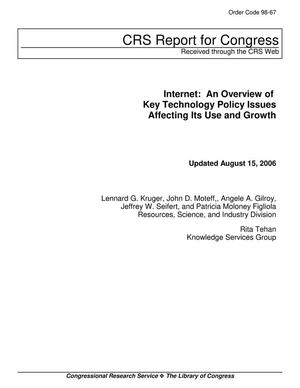 Primary view of object titled 'Internet: An Overview of Key Technology Policy Issues Affecting Its Use and Growth'.