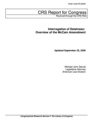 Primary view of object titled 'Interrogation of Detainees: Overview of the McCain Amendment'.