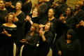 Thumbnail image of item number 1 in: '[Choir members clapping and singing]'.
