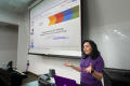 Photograph: [Sandra Gonzales teaches Mayborn class]