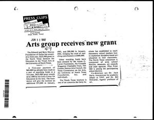 Primary view of object titled 'Art group receives new grant'.