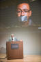 Photograph: [James Mueller, Ph.D. speaking at a podium during the "First Amendmen…