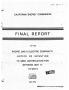 Book: Final report on the Pacific Gas and Electric Company's notice of inte…