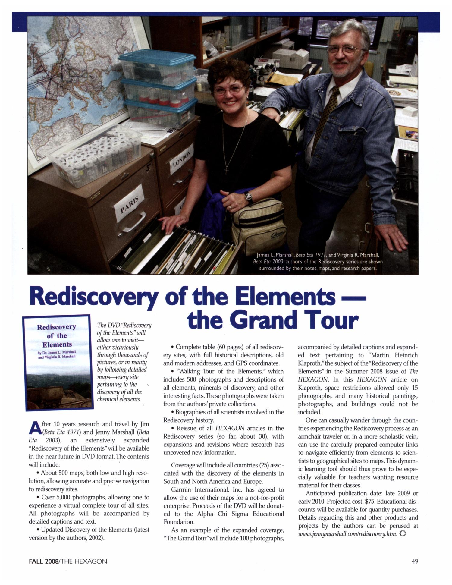 Rediscovery of the Elements: The Grand Tour
                                                
                                                    49
                                                