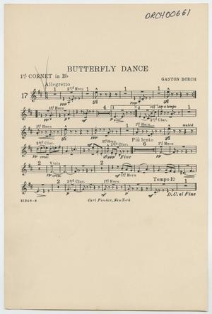 Primary view of object titled 'Butterfly Dance: Cornet 1 in B♭ Part'.