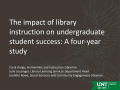 Presentation: The impact of library instruction on undergraduate student success: A…