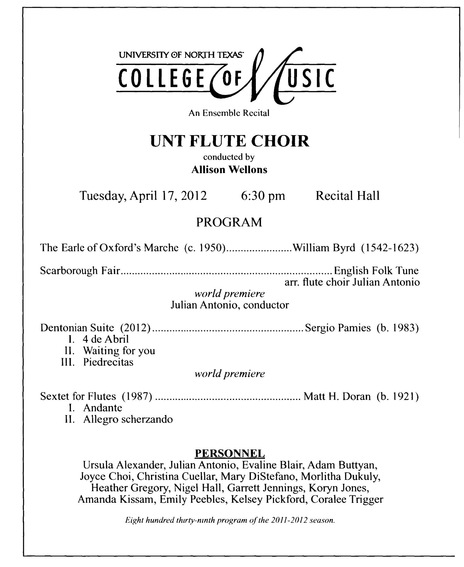 College of Music Program Book 2011-2012: Ensemble & Other Performances, Volume 3
                                                
                                                    320
                                                