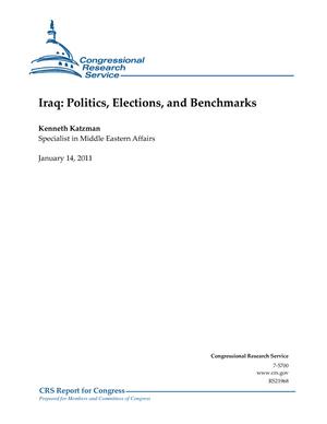 Primary view of object titled 'Iraq: Politics, Elections, and Benchmarks'.