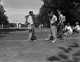 Photograph: [Men reporting at the Colonial Golf Tournament]