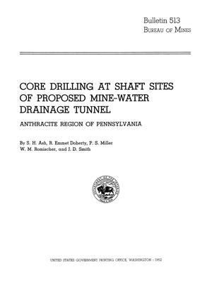 Primary view of object titled 'Core Drilling at Shaft Sites of Proposed Mine-Water Drainage Tunnel: Anthracite Region of Pennsylvania'.