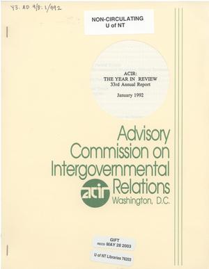 Primary view of object titled '33rd Annual Report'.