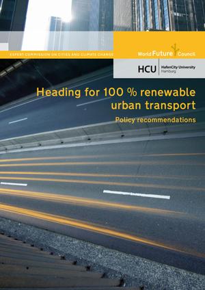 Primary view of object titled 'Heading for 100 % renewable urban transport: Policy recommendations'.