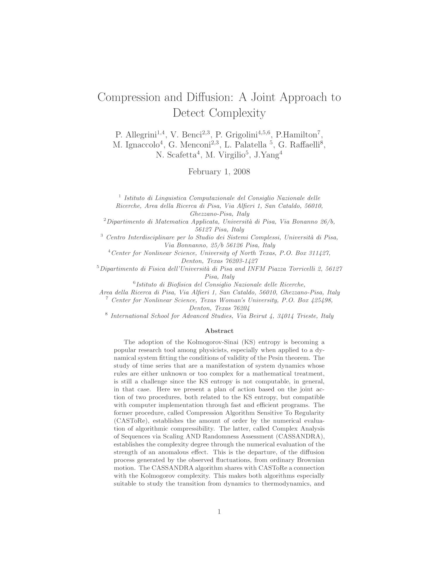 Compression and Diffusion: A Joint Approach to Detect Complexity
                                                
                                                    1
                                                