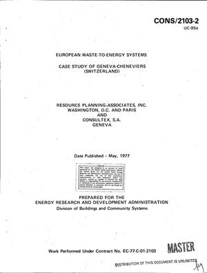 Primary view of object titled 'European waste-to-energy systems: case study of Geneva-Cheneviers (Switzerland)'.