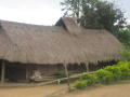Primary view of Photograph of Lamkang traditional thatch house with a smoke outlet called Meikhuwt-thuhna