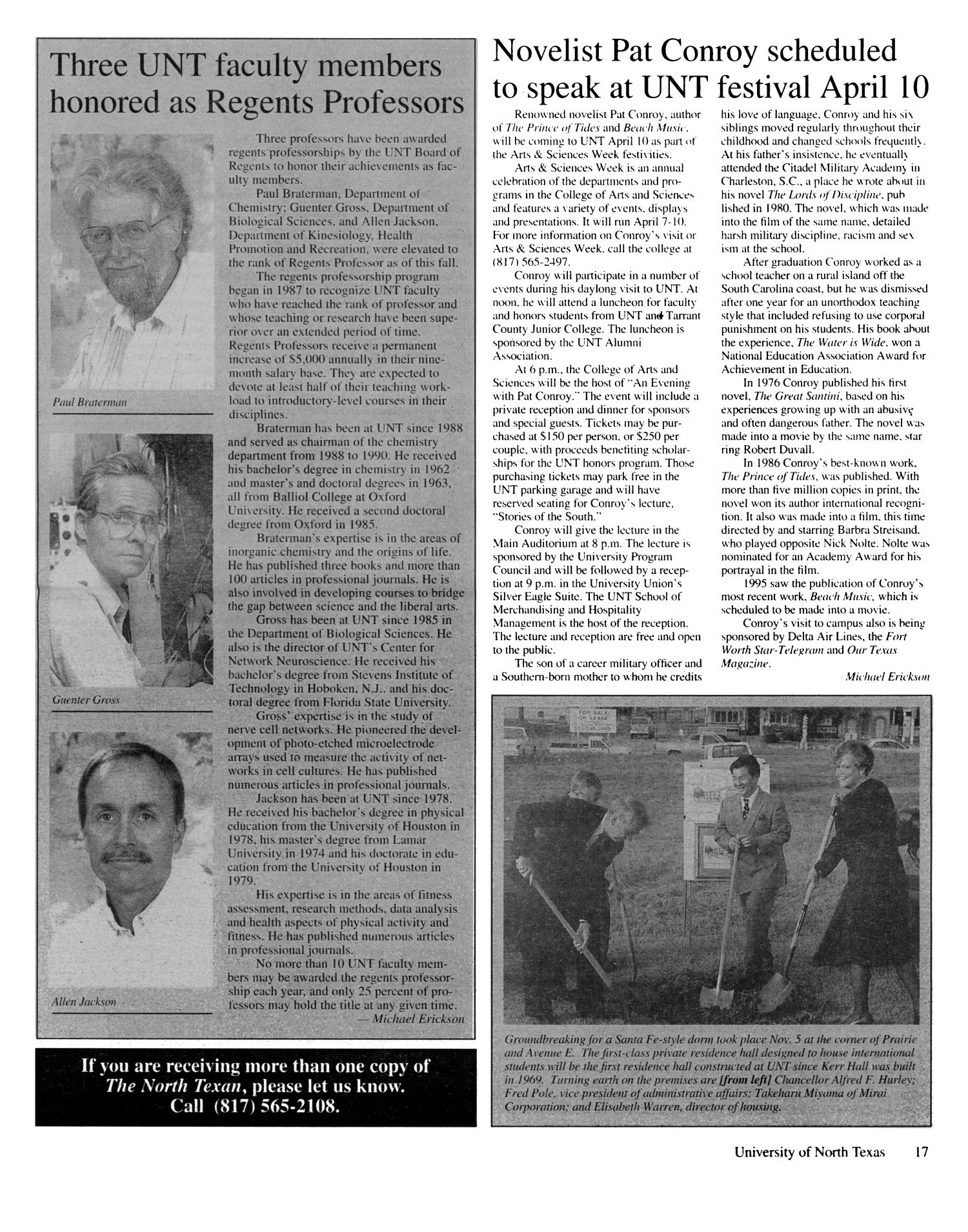 The North Texan, Volume 46, Number 4, Winter 1996
                                                
                                                    17
                                                