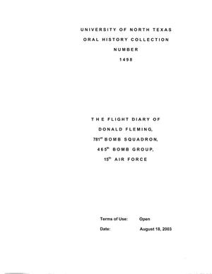 Primary view of Flight Diary of Donald Fleming, 781st Bomb Sqadron, 465th Bomb Group, 15th Air Force