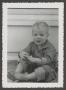 Photograph: [Photograph of Albert in a striped outfit, 5]