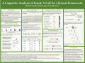 Poster: A Linguistic Analysis of Kanji: A Call for a Formal Framework