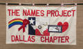 Photograph: [Front and back of The NAMES Project Dallas Chapter's banner]