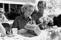 Photograph: [Alice Faye and Pat Boone eating together, 8]